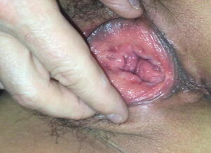 Gaping hairy pussy
